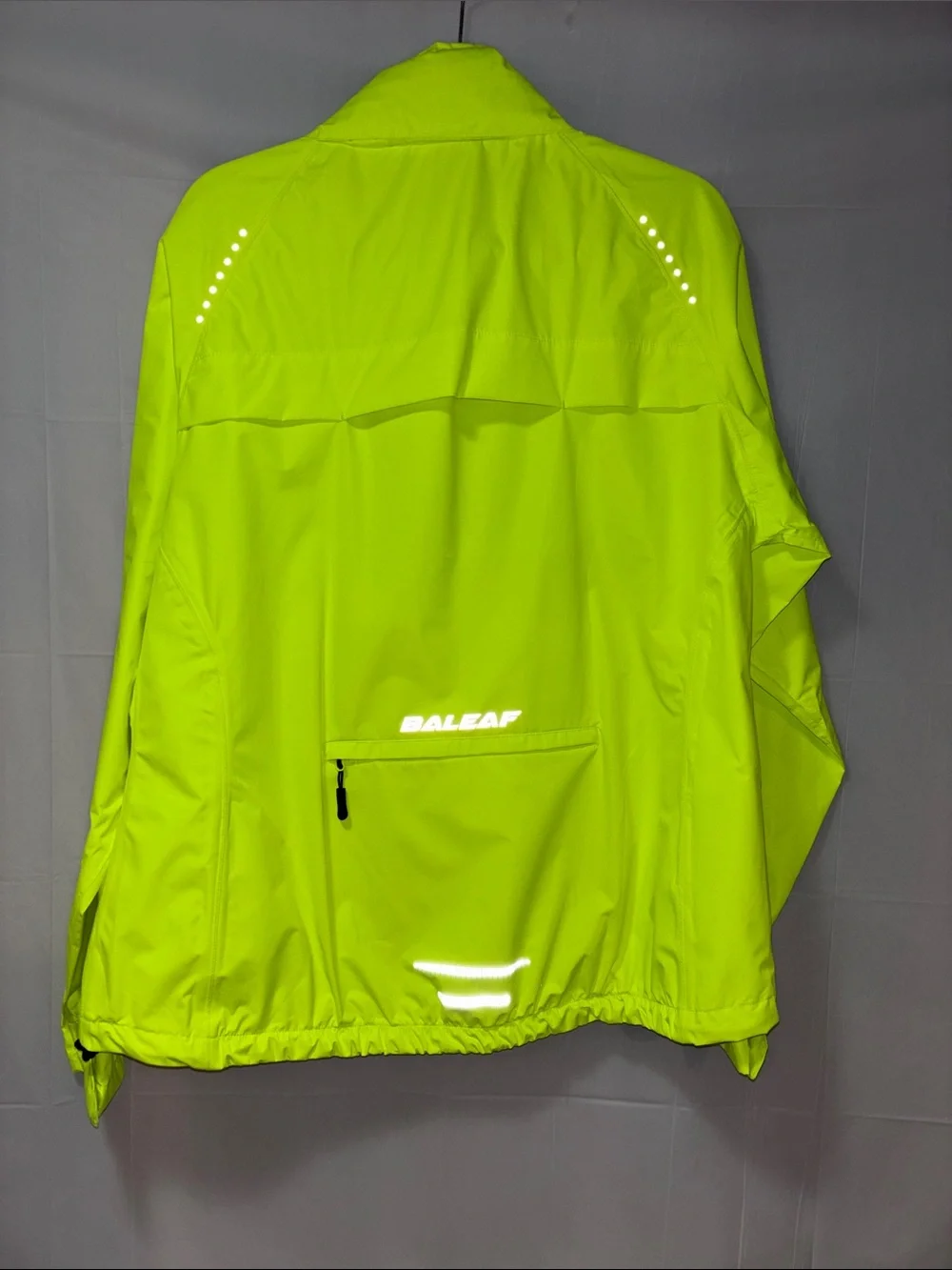 Baleaf Neon Yellow High-Visibility Zip Jacket LIME GREEN Activewear
